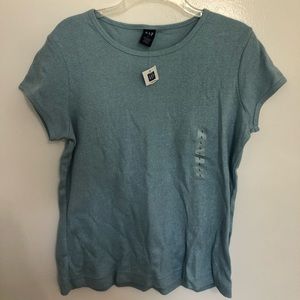 NWT GAP Blue Metallic Glitter T-Shirt